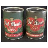 Del Monte tin can coin banks for Bartlett pears &