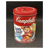 Campbell's Soup Tin Coin Bank Teddy Bear Pasta