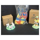 Avon figurines & kids birthstone plush set