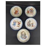 5- 7.75' Schmid Christmas Decorative Plates