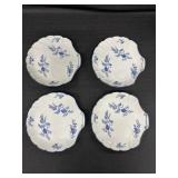 4 Sphinx Import Blue Dresden Shell Snack Plate