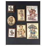 7 Hummel Style Illustration Wooden Plaques