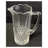 Lead Crystal small pitcher w/ scalloped edge