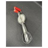 Edlund Company egg beater w/red wood handles &