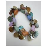 colorful shell & pebble bracelet