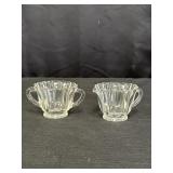 Glass Cream & Sugar bowl