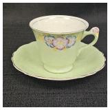 James Kent Longton England Green Teacup & Saucer