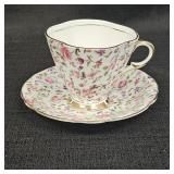 Floral Clarence Bone China Teacup & Saucer