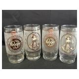 Kroger 100th anniversary Pepsi glasses w/ etched