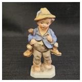Friedel Barefoot Fishing Boy Figurine