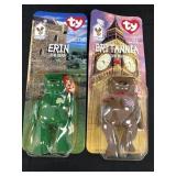 2 Ty Teenie Beanies - Erin & Brittannia Bears,