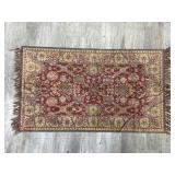 Hand Knotted Oriental Rug 46 x 24'