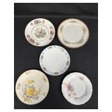 5 Floral Decorative Plates