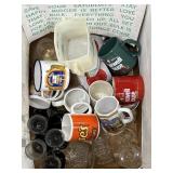 Variety of Drinking Items & Candlestick Holders