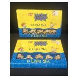 (2) Nickelodeon Rugrats 10 Light set w/ characters