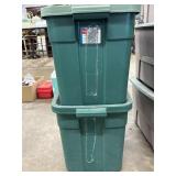 (2) Rubbermaid Rougneck 18 Gal. Storage Tote