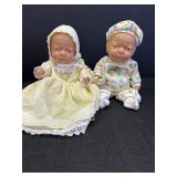 2 10in vinyl anatomically correct babies marked