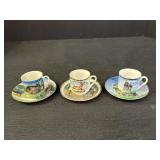 2 Souvenir Teacups & Saucers - Lincolnï¿½s New