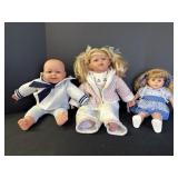 3 Vinyl Baby Dolls