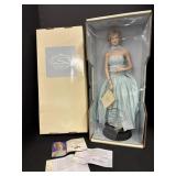 Princess Diana Porcelain Doll in Blue Chiffon