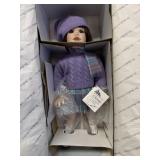 Hamilton Collection, 19in porcelain doll, Christy,