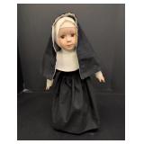 Porcelain Nun Doll w/ Black & White Habit