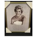 Princess Diana Memorial Fund framed poster,