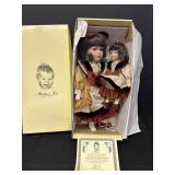 Madison Lee Ltd Ed set of 2 porcelain dolls, NIB,