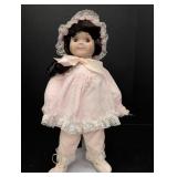Mann Porcelain Doll no.383 Pink & Lace dress