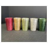 5- 4.5" Aluminum Glasses