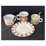 3 Campbellï¿½s Soup Kids Mugs & Spoon