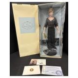 Princess Diana Porcelain Doll, Black Silk Dress