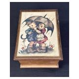 Hummel Style Wooden Music Box