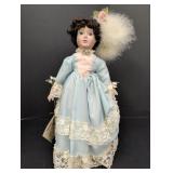 Mann Daphne Porcelain Doll No.383 Blue silk