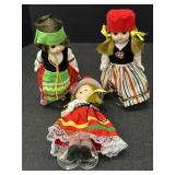 Vtg. International dolls in traditional clothing