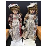 2 Ltd Ed Ashley Belle bisque porcelain dolls -
