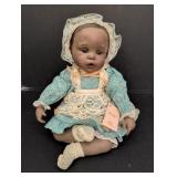 "Danielle" porcelain African American baby doll