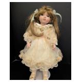 Porcelain Doll w/ satin & lace dress No. 407/2000