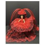 Vtg. Decorative plastic  doll w/ moveable glass