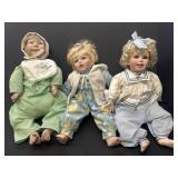 3 porcelain baby dolls 19-23"