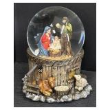 6" Musical Nativity Scene Snow Globe