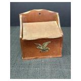 Hallmark refillable recipe file box, wood w/metal