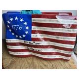 Wooden American Flag Signed by Lee Greenwood