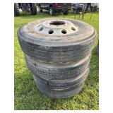 Constellation 11R 22.5 Tires w/ aluminum rims