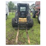 New Holland LX865 Skid Loader w/ Forks, Bucket,
