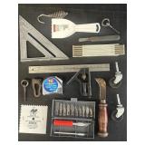 Measures, casters, cutting tools, & more