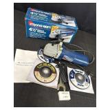 Strong-arm 4-1/2in angle grinder in original box,