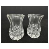(2) Crystal Bud Vases
