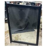 Wooden Black Frame Wall Hanging Mirror