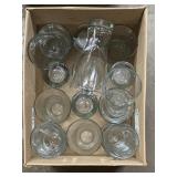 Clear glass water glasses